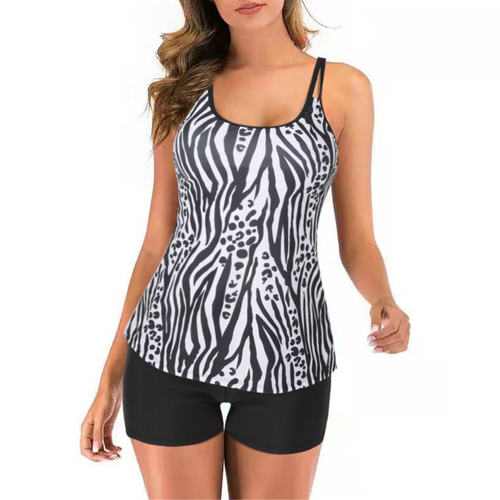 

Женские купальники из двух частей, купальные майки с шортами, спортивные купальники XXL