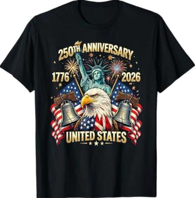 Camiseta 250 Aniversario Americano 1776-2026 Bandera de EE. UU.