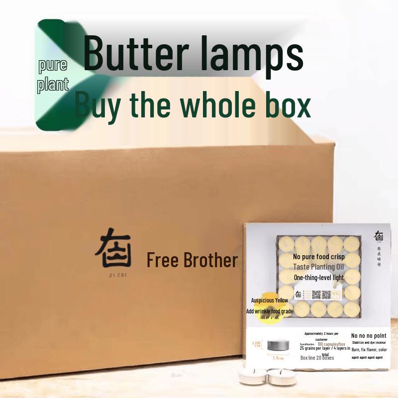 LIEI 4-Hour Plant-Based Ghee Lamps, 100-Pack