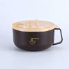 304 Stainless Steel Ramen Bowl with Lid Heat Resistant Noodle Cooker Bowl Instant Noodles Kitchen Tableware Accessory Bowl With