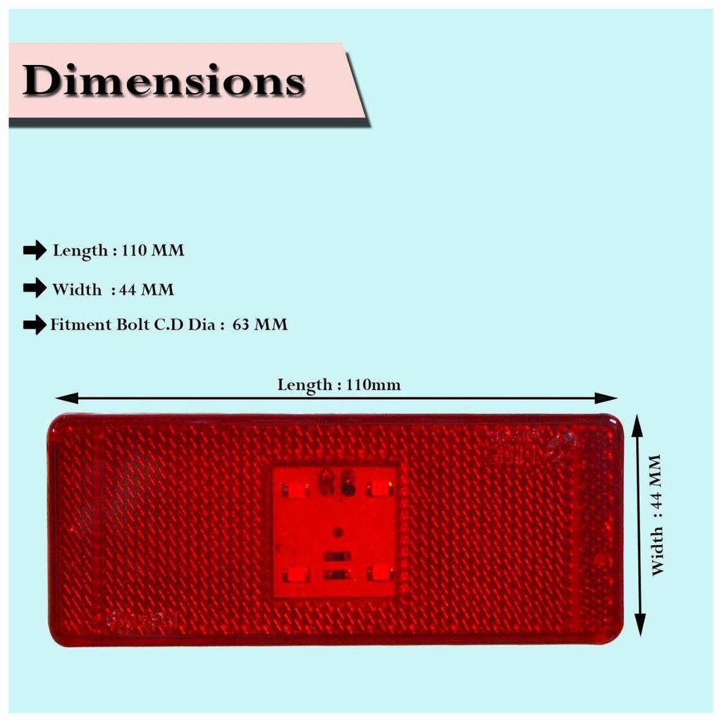 LED Side Indicator Lights Assembly Replacement for Universal For Bus Trucks Trailers Tractors Semi-Trailer Dump Truck (24 Volt)