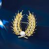 Elegant Wheat Ear Brooch, High-end Women's Light Luxury, High-end Pearl Brooch, Anti-glare Pin
