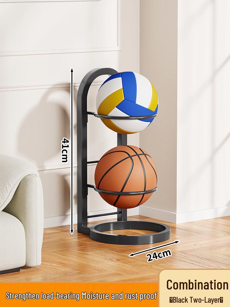 Foldable Multi-layer Sports Ball Storage Rack for Home