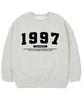 UNION GARMENTS 1997 Number Logo Fleece-Lined Oversized Sweatshirt Oatmeal