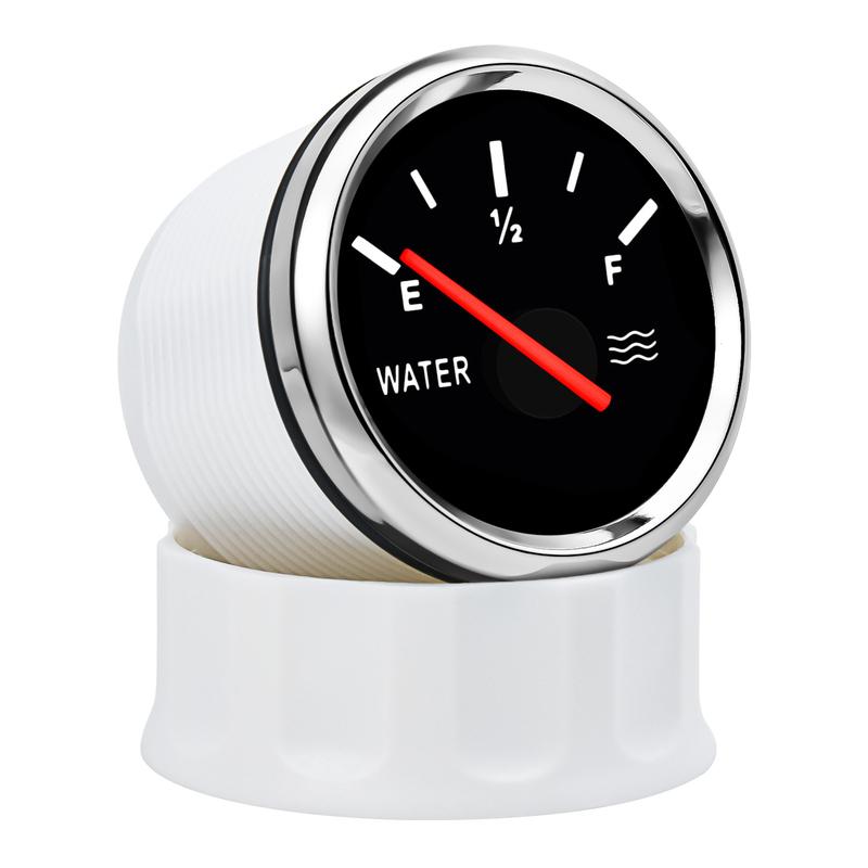 100-600mm Water Level Sensor+52mm Water Level Gauge 0-190ohm Red LED Water Tank Meter Indicator for Marine Boat Car 9-32V