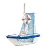 Excellent Mini Exquisite Compact Mediterranean Sailboat Model Table Decoration for Office Model Boat