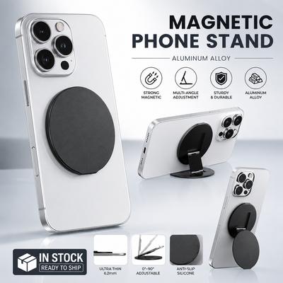 Portable Magnetic Phone Grip Stand Foldable Metal Kickstand Ring Holder In Stock OEM