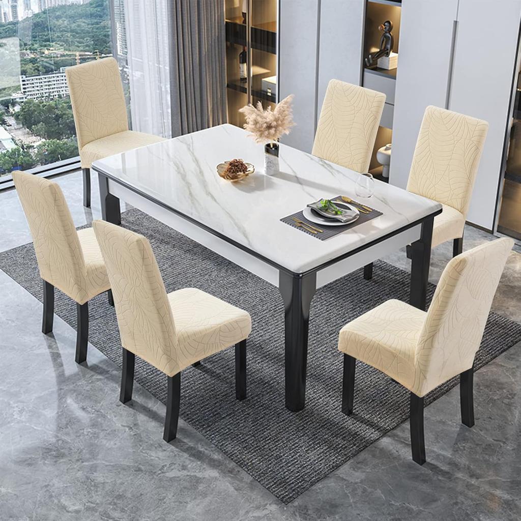 100% Waterproof Chair Covers for Dining Room, Stretch Parson Chair Slipcovers for Chairs, Washable Chair Protectors for Kitchen, Hotel, Restaurant