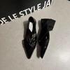 Fashion 2025 Fashion New Slip on Women’s Low Heel Pumps Retro Pointed Toe Office Elegant Comfortable Classic Career Shoes Zapatos Mujer
