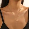 Necklace for Women Bamboo Letters Pendant Accessories Design Sense Temperament Simple Fashion Name Necklace 26 English Letters Necklace