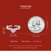 Yinziyun Original Elk Bow Open Ring - S925 Sterling Silver Christmas Lucky Jewelry