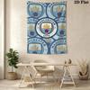 Manchester Football Club Logo Tapestry Fashion Print Background Cloth Background Wall Hanging Cloth Homestay Soft Decoration Tapestry Work Of Art