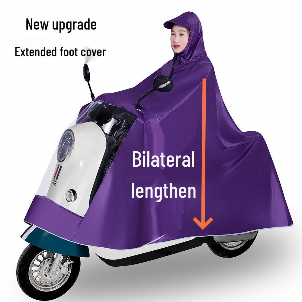 Extra Thick XL Stormproof Rain Poncho for Electric Vehicles - Unisex Full Body Motorcycle Cover with Foot Protection
