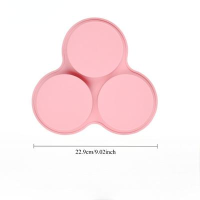 2 Stück 3-Kammer Runde Scheibe Backform Silikon Scheibenform für Kuchen Pie Süßigkeiten Epoxidharz Seife Tarte Gebäck Backzubehör Form