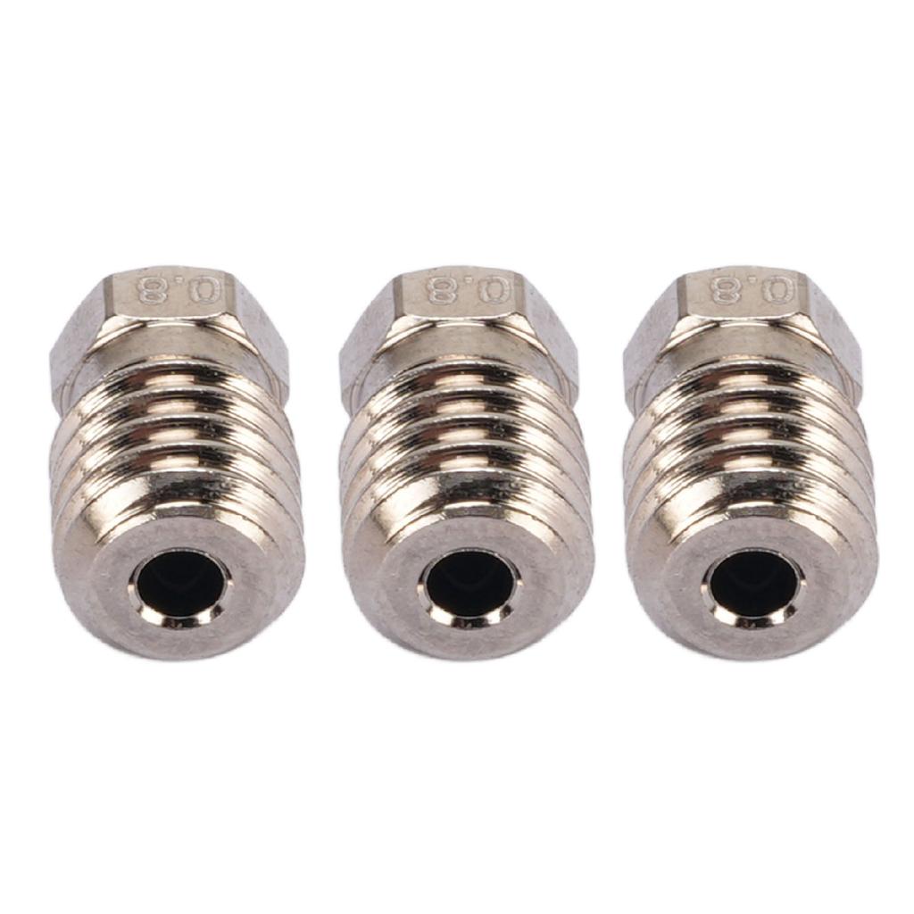 3 Pcs 3D Printer Nozzle Hardened Steel Ni Plating High Temperature Proof Extruder Hotend Nozzle for