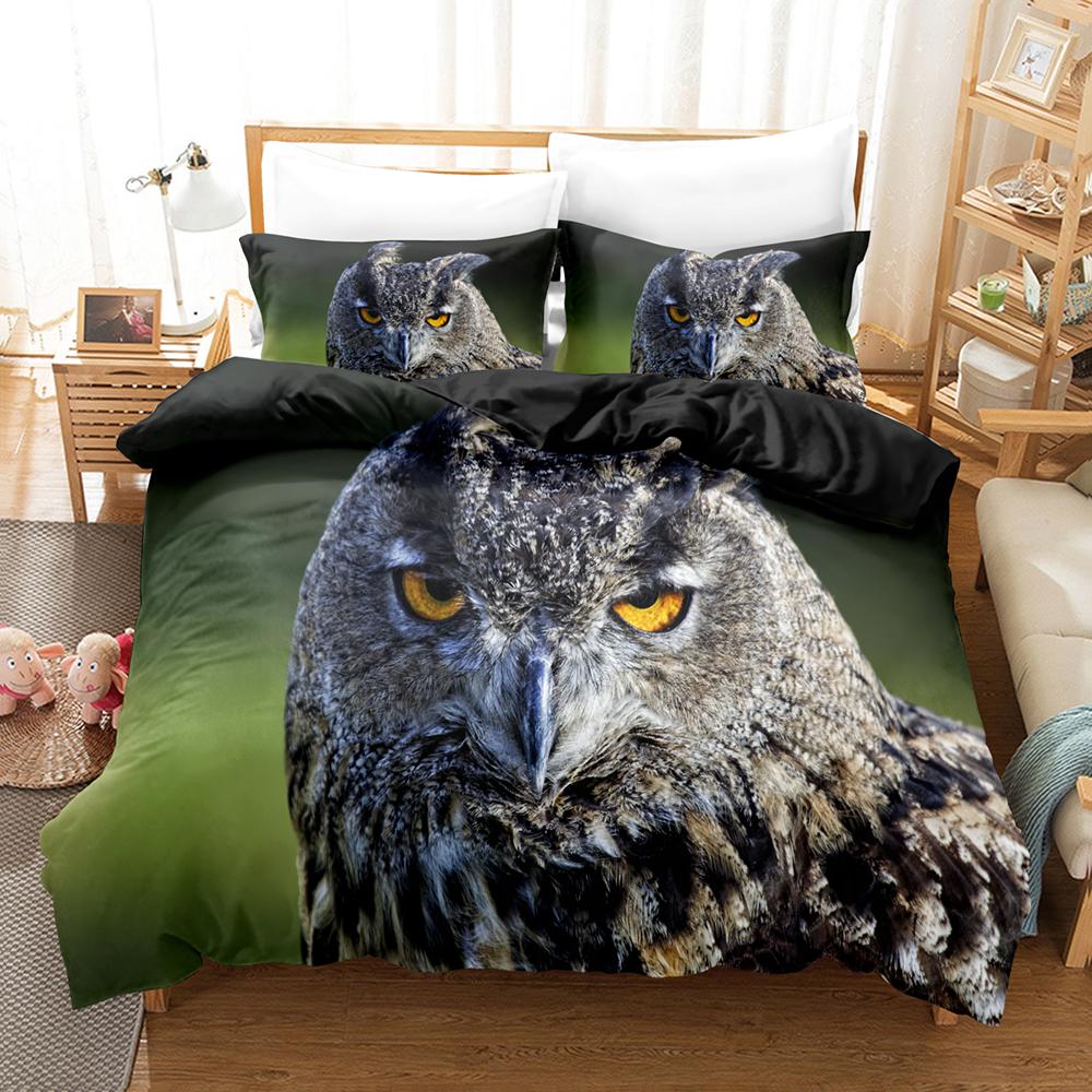 Comforter 3Dthe Owl Bedding Sets With Twin Full Queen King Bedclothes