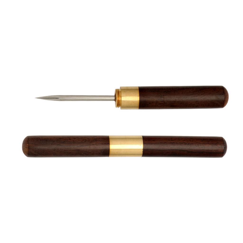 Leather Hole Punching Awl Wood Handle Leather Craft Punching Awl Tool for Leather Craft Stitching Leather Working