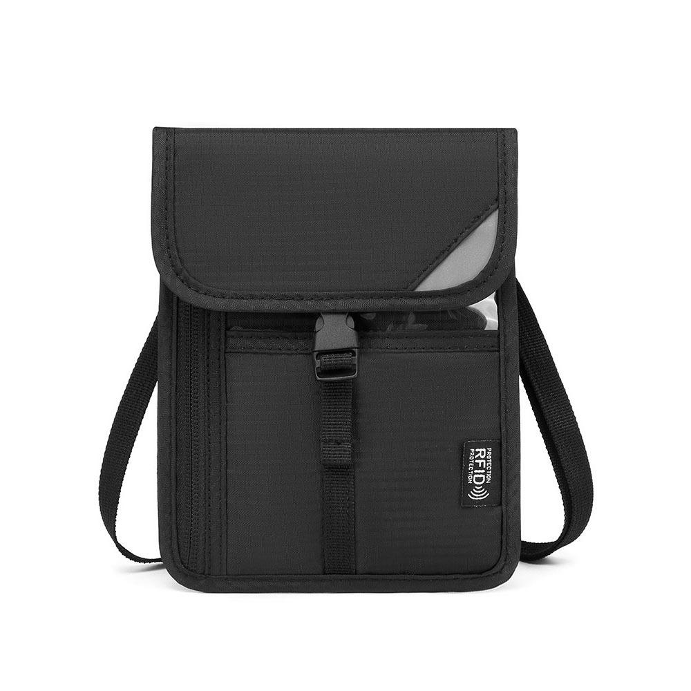 Anti-Tracking RFID Blocking Passport Holder Anti-Theft Passport Document Bag Neck Wallet  ID Card