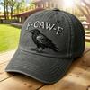Gothic Baseball Cap with Embroidery Crow Pattern Baseball Hat for Men and Women Comfortable Sport Activity Wear