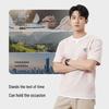 Hodo Men's Summer Waffle Faux Two-Piece Round Neck T-Shirt