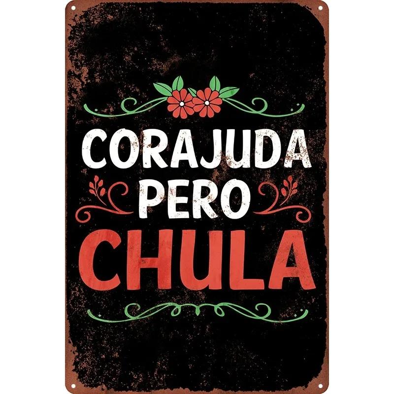 Spanish Words Metal Tin Signs for Bedroom Cafe Shop Home Room Wall Decorative Plaques Iron Plate Art Paintings Hanging Pictures