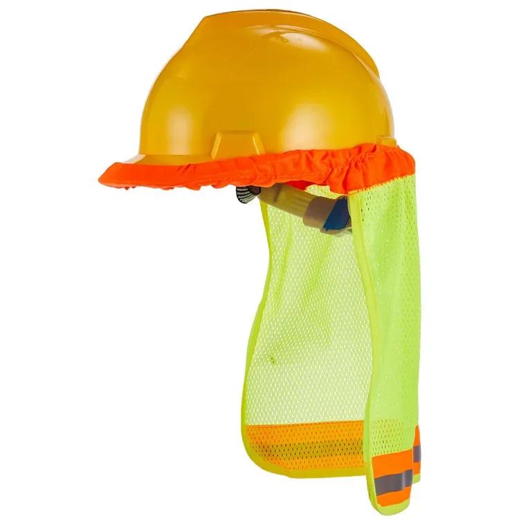 Casco di sicurezza riflettente per edilizia, protezione per il collo, casco parasole, strisce riflettenti, kit di protezione solare estiva, prevenzione delle scottature