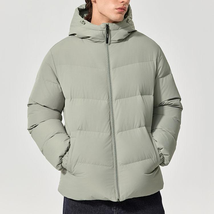 Skechers Windproof Waterproof Stain Resistant Warm Insulated Anti Static Versatile Short Hooded Down Jacket Men Outerwear L425M005-04H0
