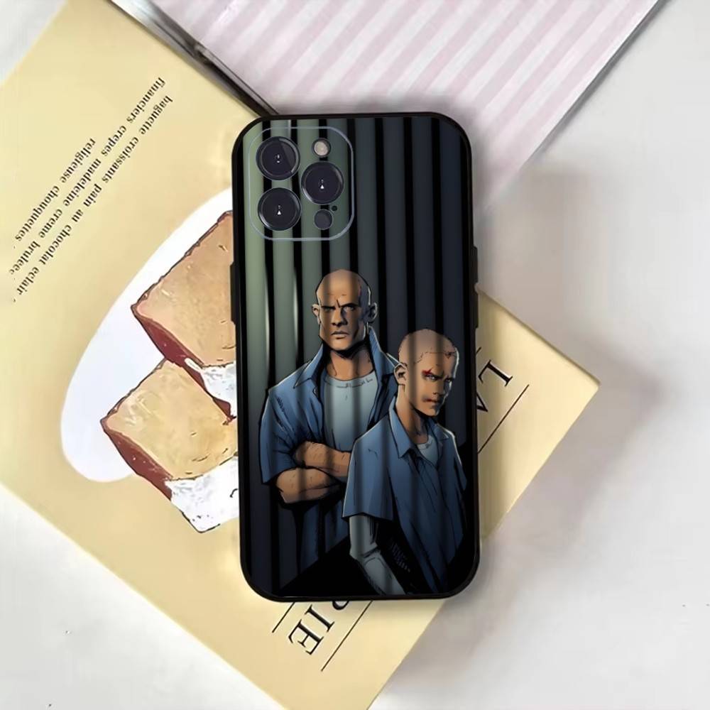 Prison Break TV Series Phone Case For iPhone17,16,15,14,13,12,11 Plus,Pro Max,Soft Black Cover