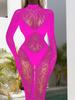European & American Sexy Long-Sleeved Fishnet Bodysuit with Closed Crotch