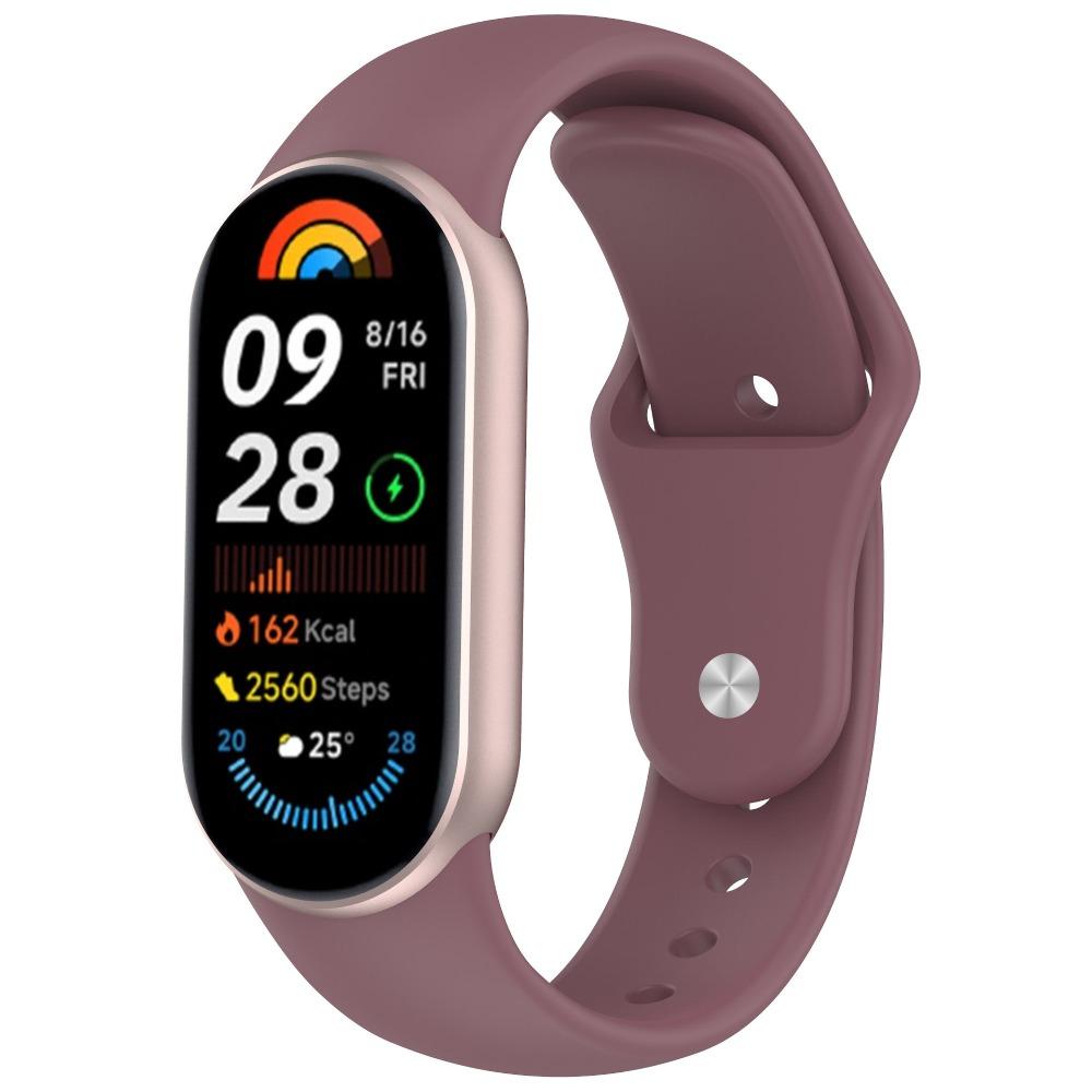 Replacement Silicone Strap for Xiaomi Band 10 9 8 with Solid Color Reverse Buckle Durable Comfortable Fitness Tracker Accessory