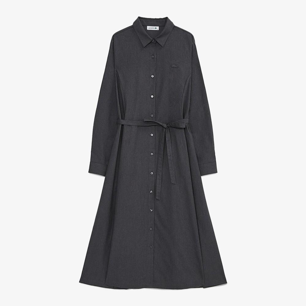 [lacoste] Women's Flannel Woven Long Dress EF996E-55N050