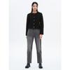 Mid-Length Straight Denim Pants Light Gray