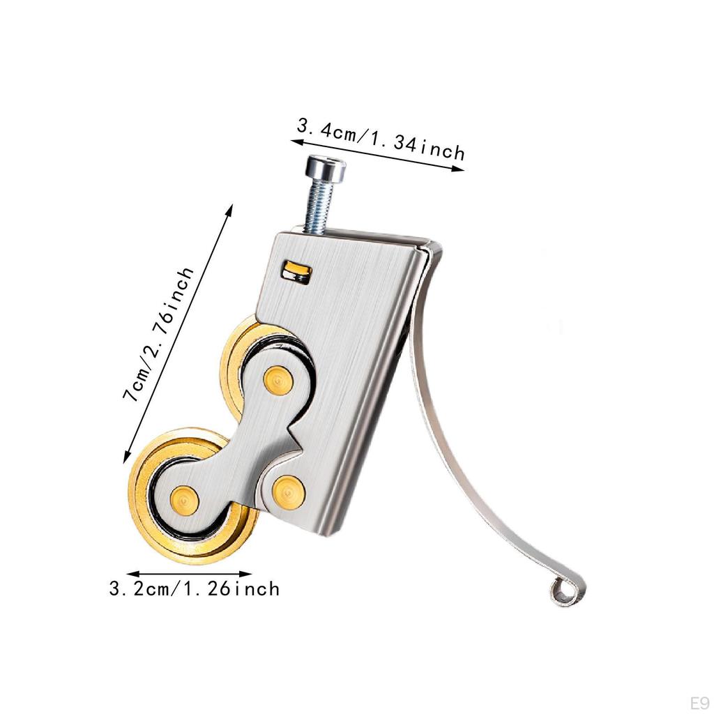 2 Pieces Sliding Patio Door Roller Assembly Copper Wheel Hardware for Wood Wardrobe Multipurpose