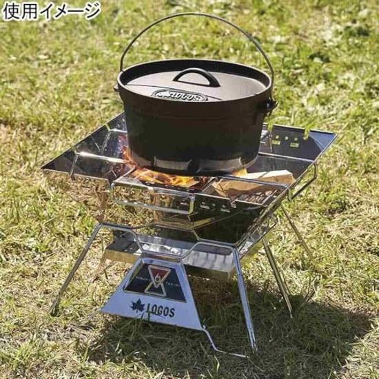 LOGOS Pyramid TAKIBI Fire Pit Easy Assemble Compact Stainless Steel Outdoor Barbecue Grill Camping Skewers Bonfire