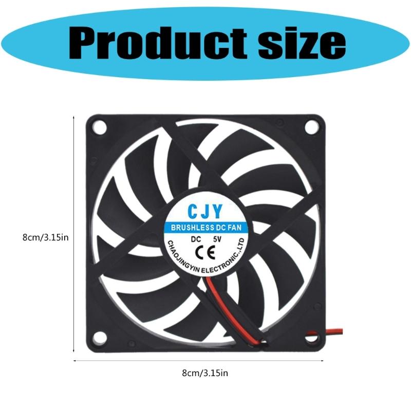 Powerful 80mm Computer Cooling Fan For Gaming PC Servers Heat Dissipation Computer Router CPU Cabinet Accessories