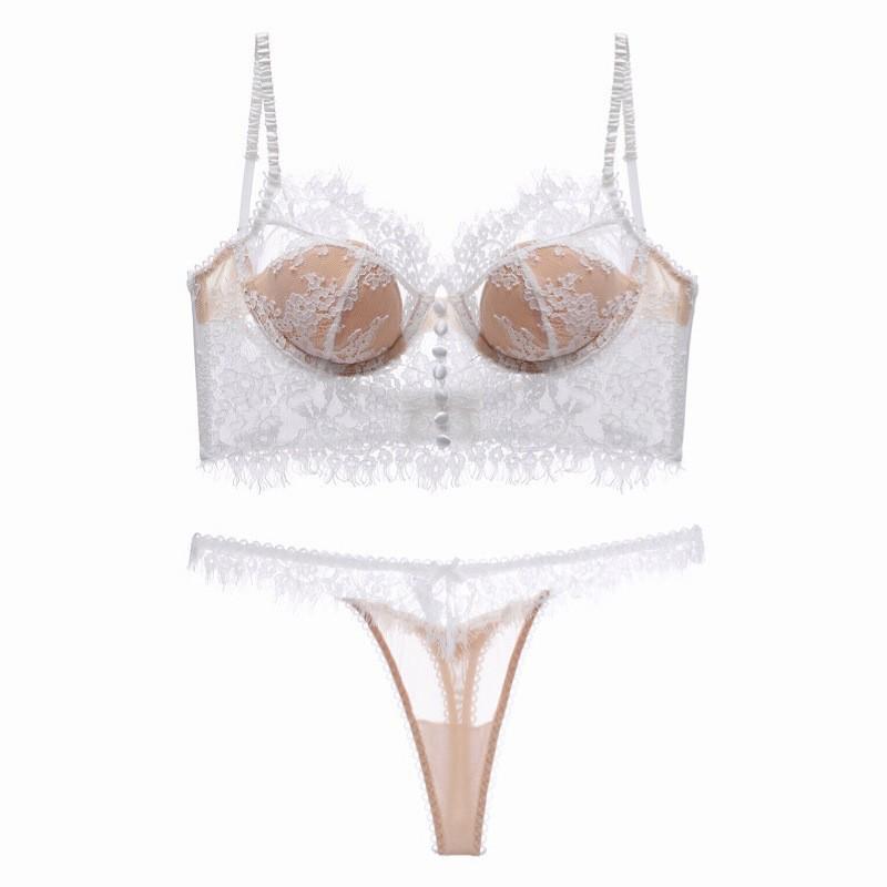 Cross-Border Lace Cotton U-Back Bra: Sexy, French-Inspired, Small Chest Enhancing Bra