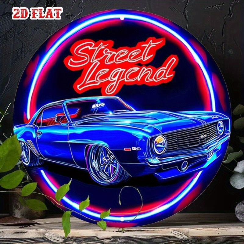 2D Flat Hanging Decorative Metal Sign Hand Painted Art