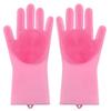 Kitchen silicone dishwashing gloves, household cleaning, waterproof dishwashing brush