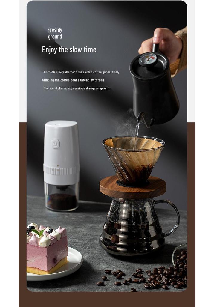 Fully Automatic Portable Electric Coffee and Grain Grinder