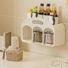 Plastic Wall Mounted Seasoning Box Sealed Spice Storage Rack Condiment Storage Box  for Home