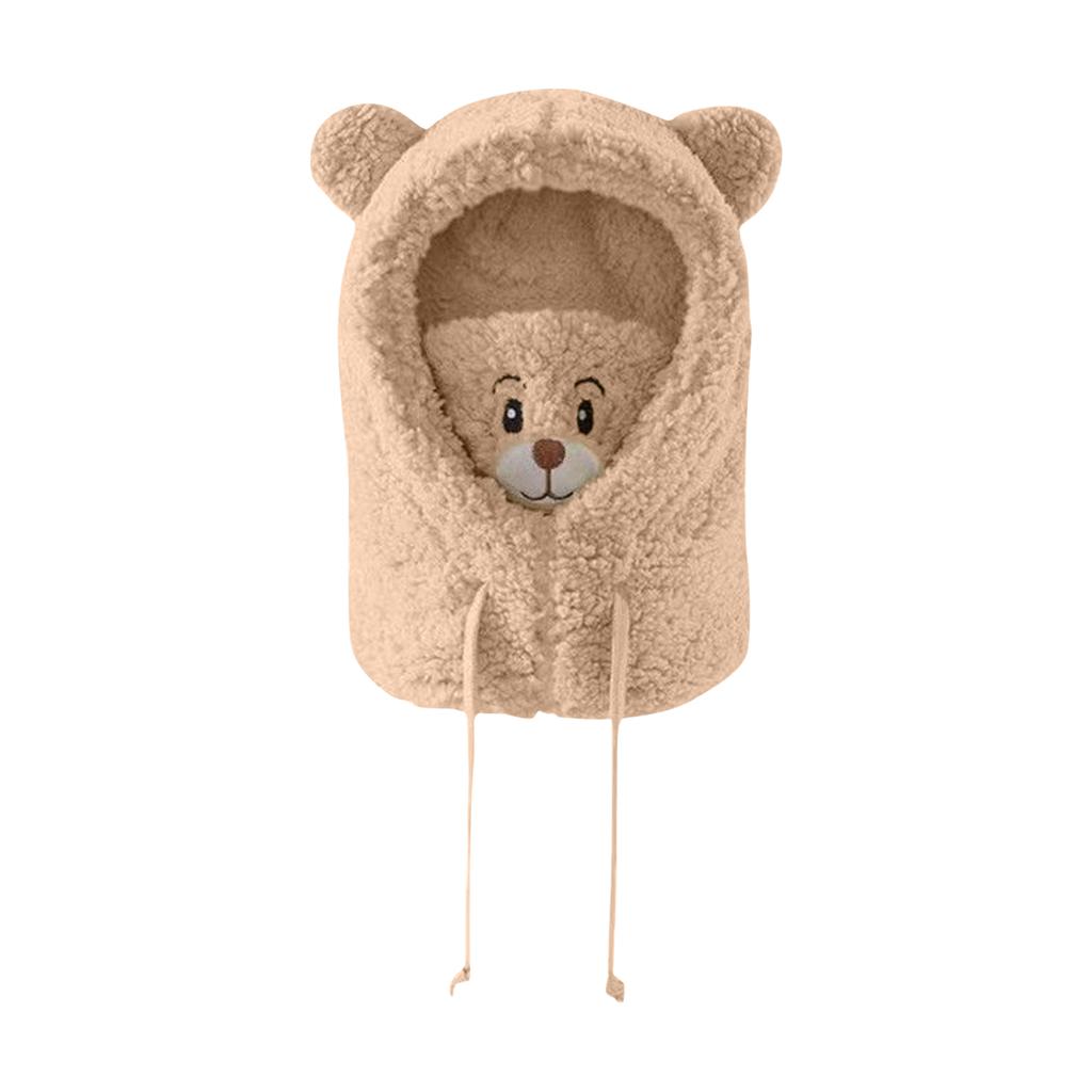 Winter Bear Head Cover , Multi-color Optional , Windproof Plush Material , Warmth