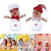 Set of 6 Festival Fabric Christmas Treat Boxes Delicate Festival Gingerbreads Man Candy Containers for Christmas Sweets