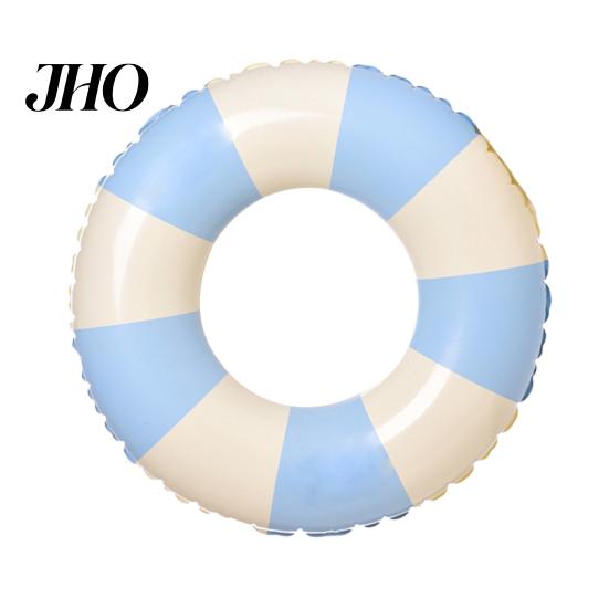 Inflatable Swim Ring Vintage Striped Swimming PVC Thickened Leakproof Men Women Buoyancy Aid Float Tube for Pool Beach Party