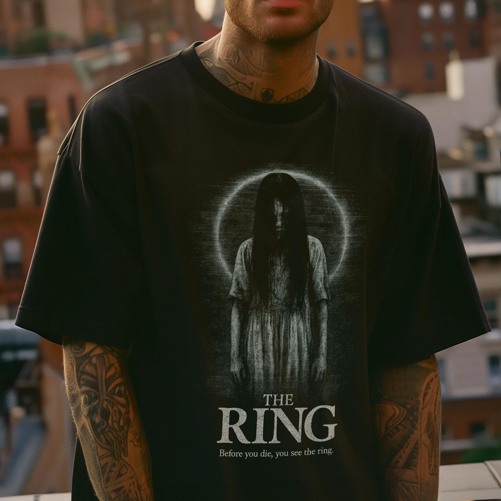 The Ring T shirt | Horror Movie Tee with Sadako VHS Design | J-Horror Film Shirt S