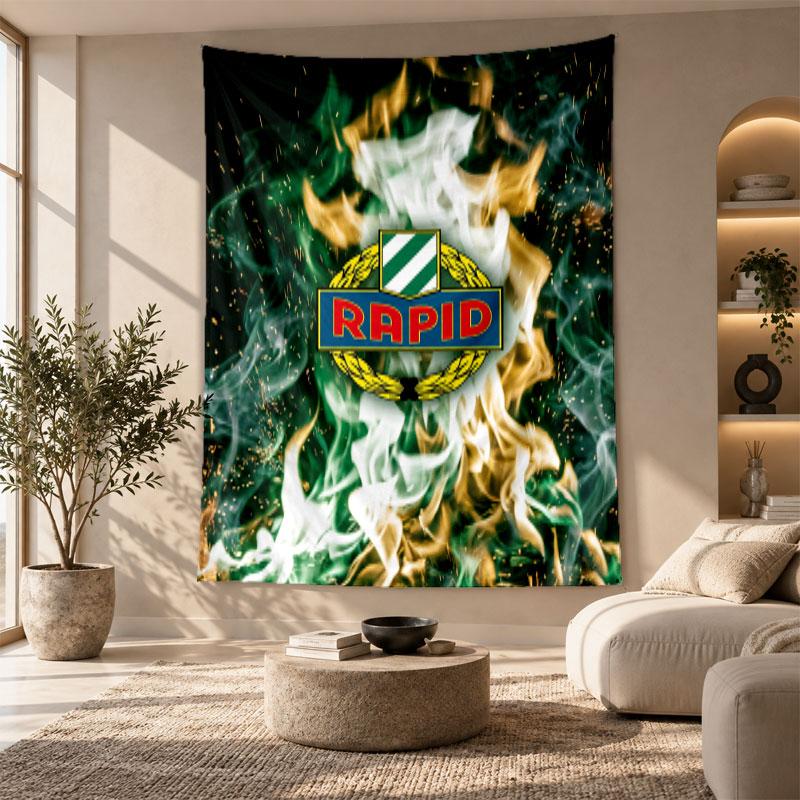 Decorative Tapestry,Rapid Wien FC Printed Wall Art, Lightweight Wall Hanging For Bedroom Background