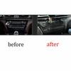 For BMW X5 X6 F15 F16 2014-2018 Dry Carbon Fiber Console AC Switch Panel Trim