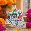Yousheng Skull Shape Glass Whiskey Decanter, 350ml Liquor Bottle with Stopper, 3D Gothic Home Bar Decor, Unique Gift for Men