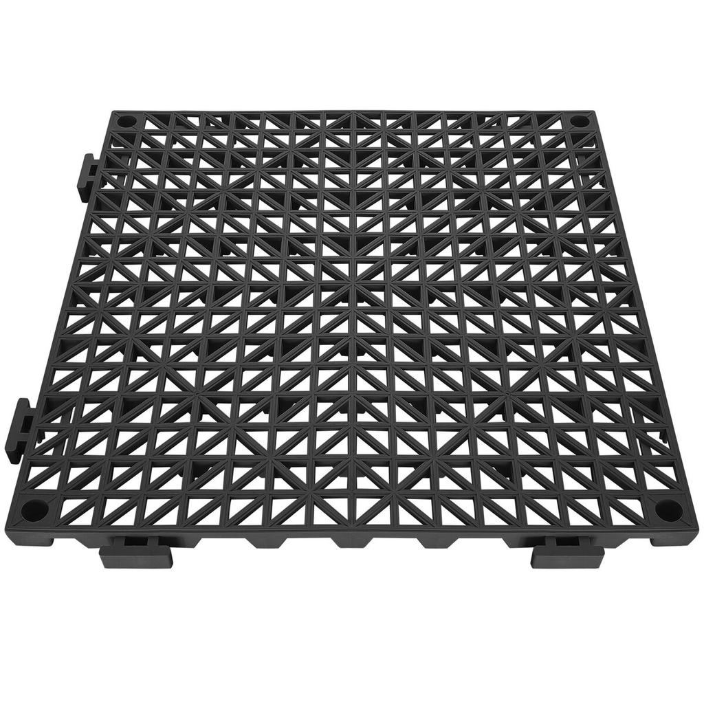 Modular Interlocking Cushion, 50 Pack 30 x 30 cm Splicing Drainage Mats, Soft PVC Interlocking Drainage Floor Tiles, Non-Slip Drainage Hole for
