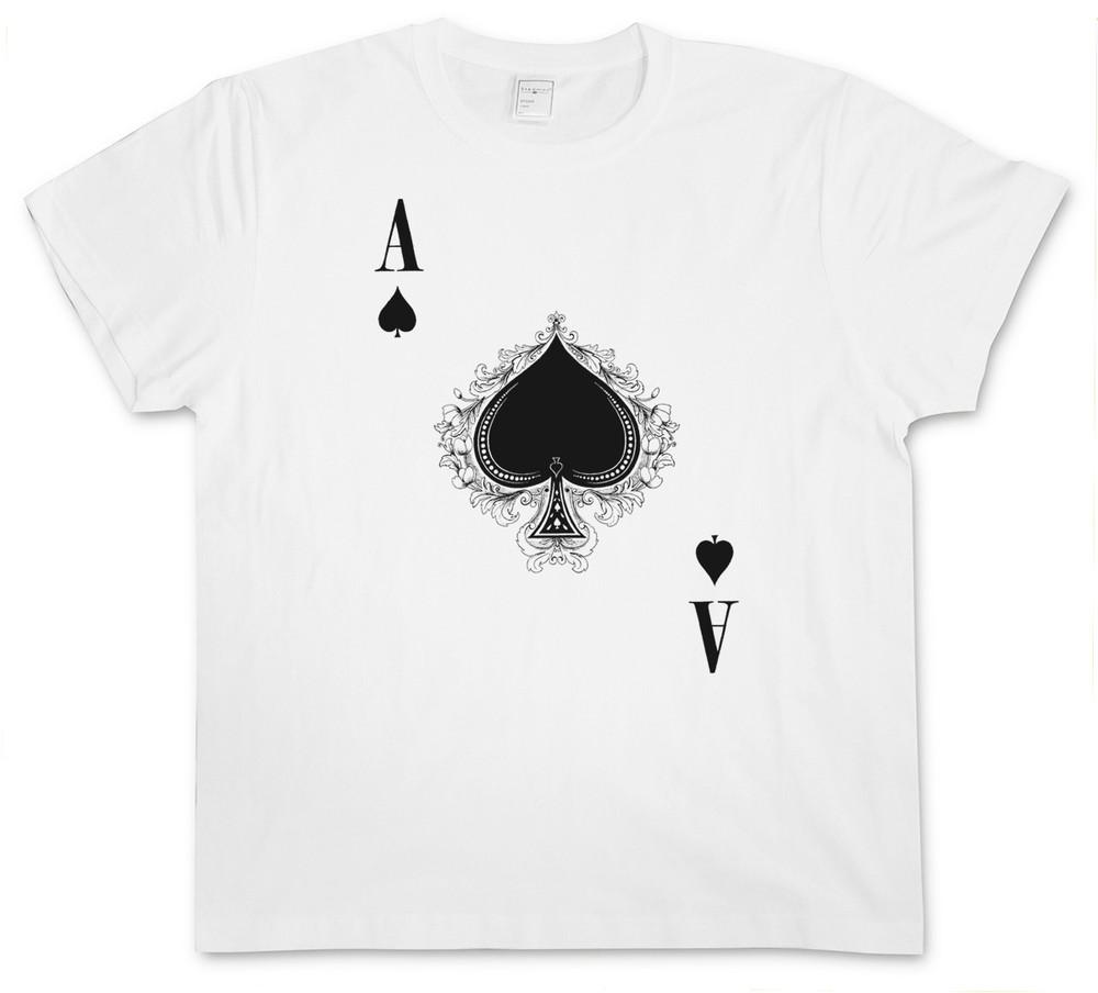 ACE OF SPADES III T-SHIRT - Spade Ace Poker Card Casino Las Karte Royal Hold em