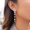 Yori Shiny Cubic Zirconia Tassel Stud Earrings Bright Anti Allergy Waterproof Charm Texture High Quality Jewelry